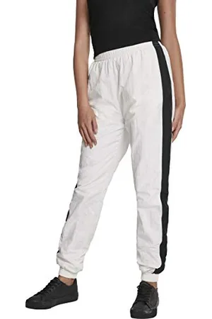 Urban classics Damen Hose Ladies Striped Crinkle Pants, Weiß ( 00224), W(Herstellergröße: XL)