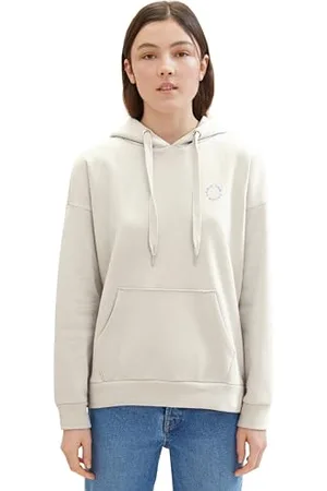 TOM TAILOR Damen Loose Fit Hoodie mit Print, , M