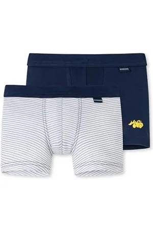 Schiesser Jungen 2 Pack Mit Weichem Bündchen Unterwäsche Feinripp - 100% Organic Bio Baumwolle Größe 92 Bis 140 Boxershorts, , 98 EU