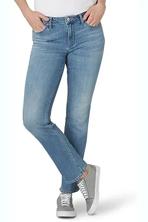 Lee Damen Regular Fit Jeans mit geradem Bein, , 16 Petite