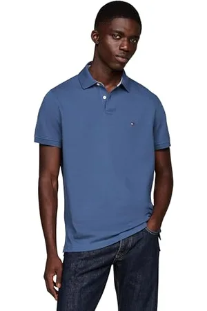 Tommy Hilfiger Herren Poloshirt Kurzarm 1985 Regular Fit, Blau (Aegean Sea), XS