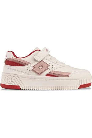 Lotto PINADEE K Girls Sneaker, Offwhite/Rose, 33 EU