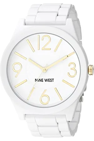 Nine West Damen-Armbanduhr mit mattem Gummi, NW/1678WTWT