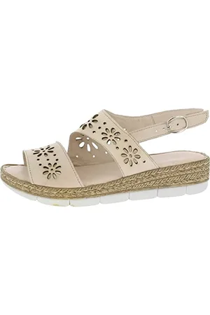 Andrea Conti Damen Sandalette Sandale mit Absatz, Rose/weiß, 37 EU