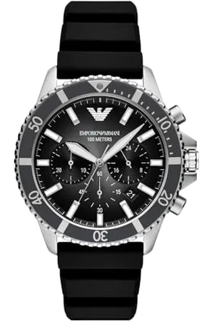 Emporio Armani Herren Analog Quarz Uhr mit Silikon Armband AR11619