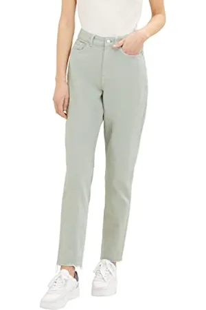 TOM TAILOR Damen 1035812 Mom Jeans, 16005-Green Mist, 25