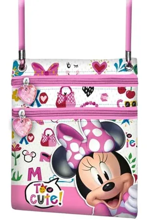 Disney Minnie Maus Too Cute-Action Vertikal Schultertasche, Rosa, 15,5 x 18 cm
