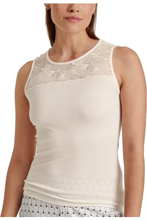 Calida Silky Wool Glam Tank-Top aus Wolle-Seide Damen, aus Wolle-Seide, Feinripp, temperaturausgleichend und geruchsneutralisierend
