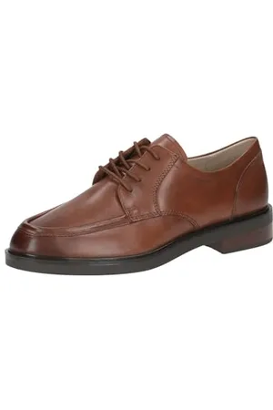 Caprice Damen Schnürschuhe aus Leder Elegant, Braun , 38.5 EU