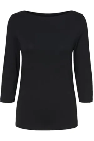 VERO MODA Damen VMPANDA MODAL 3/4 JRS NOOS TLL Top, Black, L/Tall