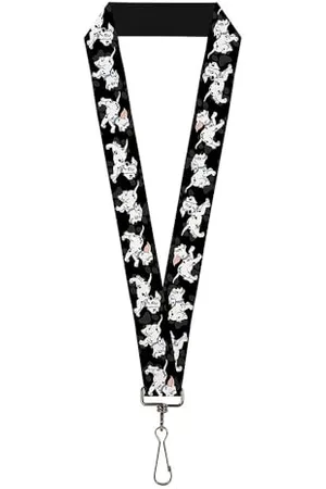 Buckle Unisex-Erwachsene Lanyard-1.0-Dalmatians Running/Paws Black/Gray/White/bla Schlsselanhnger, , Einheitsgröße