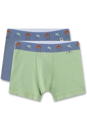 Sanetta Jungen-Hipshorts (Doppelpack) & blau | Hochwertige und nachhaltige Unterhose für Jungen aus Baumwoll-Mix. Inhalt: 2er Set Unterwäsche für Jungen 092