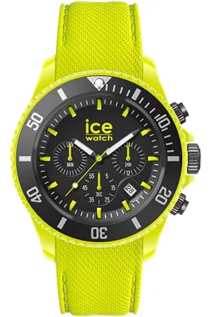 Ice-Watch ICE chrono Neon yellow - Gelbe Herrenuhr mit Silikonarmband - Chrono - 019838 (Large)