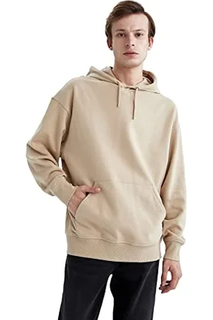 DeFacto Langarm Pullover Herren - Rundhalsausschnitt Sweatshirt für HerrenSAND,XXL