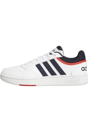 adidas Herren Hoops 3.0 Low Classic Vintage Shoes Schuhe, Cloud White/Legend Ink/Vivid Red, 41 1/3 EU