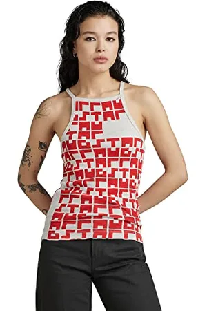 G-Star RAW Damen Printed Tanktop Cropped Ultra Slim