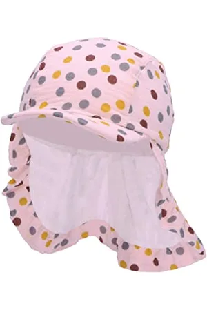 Sterntaler Baby Mädchen Schirmmütze Baby Schirmmütze Nackenschutz Punkte - Schirmmütze Baby, Baby Mützen - aus Baumwolle - , 45