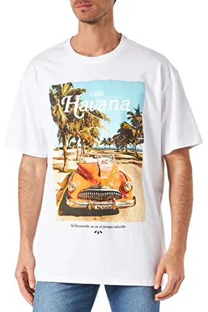 Mister Tee Unisex Havana Vibe Oversize Tee M White