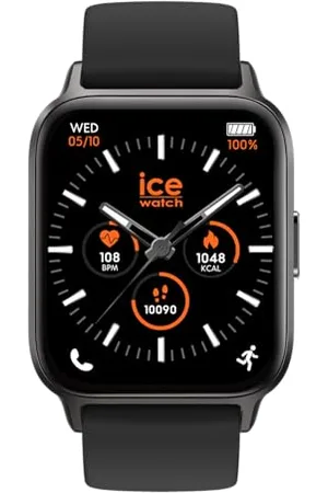 Ice-Watch Ice fit 1.0 Black AMOLED - Schwarze Connected Watch mit Silikonarmband - 024104 (1.78 Zoll)