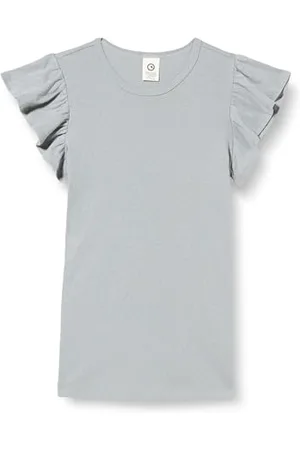 Müsli By Green Cotton Mädchen Pointelle Frill S/S T-Shirt, , 128 EU