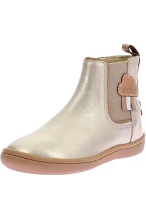 Kickers Jungen Mädchen Kick POP Stiefelette, Beige Champagner, 34 EU