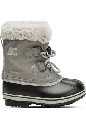 sorel Yoot Pac Nylon WP wasserdichte Schneestiefel, Quarry/Dove Youth Collection 2024, 27 EU