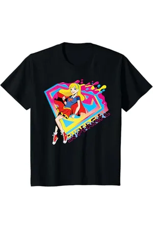 DC Comics Originals Kinder DC Kids Tropft mit Superheldenmotiv für Mädchen mit Supergirl-Logo T-Shirt