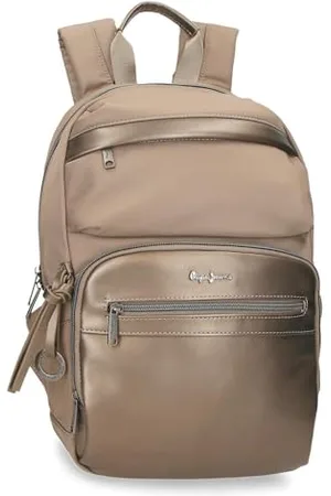 Pepe Jeans Ruby Joumma Bags Rucksack für Laptop, 13,3 Zoll, Beige, 25 x 37 x 10 cm, Polyester und PU, 9,25 l, , Talla única, PC-Rucksack