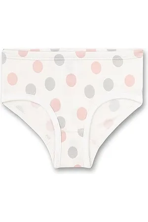 Sanetta Mädchen-Hüftslip Weiß Dots-Allover | Hochwertige und nachhaltige Unterhose für Mädchen aus Baumwolle. Unterwäsche für Mädchen 092