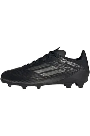 adidas F50 League Football Boots Firm Ground Fußballschuhe, Core Black/Iron Metallic/Gold, 32 EU