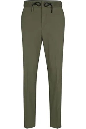 HUGO BOSS Herren Howie232X Extra Slim-Fit Hose aus Stretch-Baumwolle mit Tunnelzugbund Khaki 102