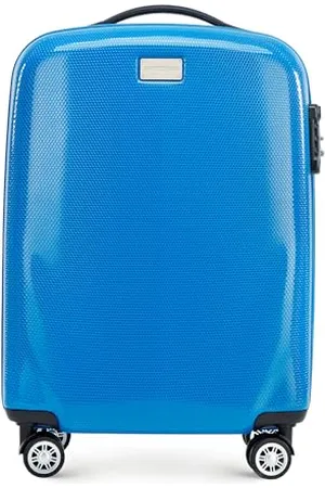 Wittchen PC Ultra Light Handgepäck Kleiner Koffer Kabinengröße Trolley Koffer Reisekoffer Kabinenkoffer aus Polycarbonat 4 Lenkrollen TSA Kombinationsschloss Aluminium Teleskopgriff Größe S