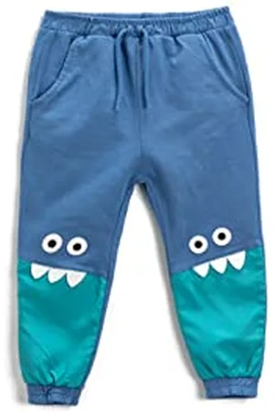 Koton Baby Boy Jogger Sweatpants Monster Themed Knee Applique Detail Pockets