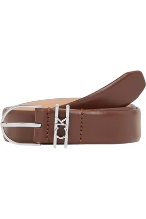 Calvin Klein Damen Gürtel Loop Round Buckle Belt aus Leder