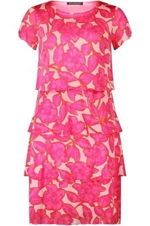 Betty Barclay Damen Stufenkleid mit Flügelärmeln Pink/ ,44