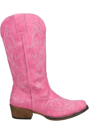 Roper Damen Riley bestickte Cowboystiefel mit Snip Toe Westernstiefel, Pink, 39.5 EU