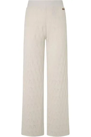 Pepe Jeans Damen Goldie Pants Hose, Weiß (Mousse White), S