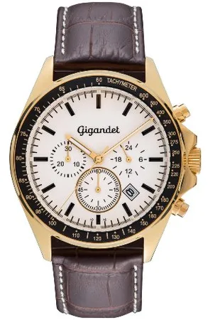 Gigandet Herren Analog Japanisches Quarzwerk Uhr mit Leder Armband AVG3-03