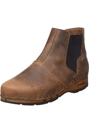 Woody Herren Louis Stiefelette, Fettleder, Tabak, 45 EU