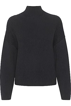 Part Two Damen, Oversized Fit Long Sleeves Rib Knit Funnel Neck Pullover, , XL
