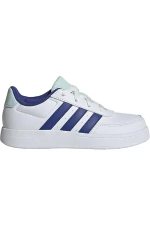 adidas Breaknet Lifestyle Court Lace Shoes Tennisschuhe, Cloud White/semi Lucid Blue/Halo Mint, 33 EU
