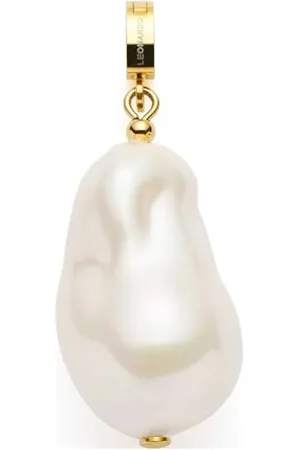 Leonardo Anhänger Clip & Mix Wilma, Ketten-Anhänger aus goldfarbenem Edelstahl, große organisch geformte Imitationsperle, Schmuck Geschenk für Frauen, 024420