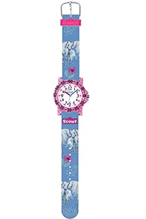 Scout Mädchen Analog Quarz Uhr mit Textil Armband 280375027
