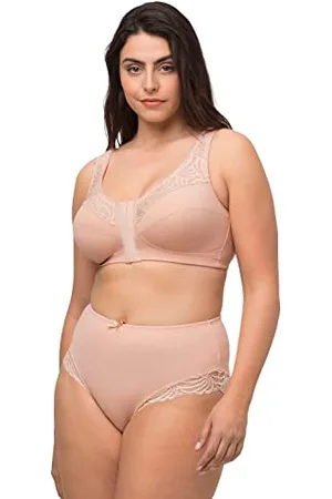 Ulla Popken Damen, große Größen, Entlastungs-BH Kelly, ohne Bügel, Vorderverschluss, C -D