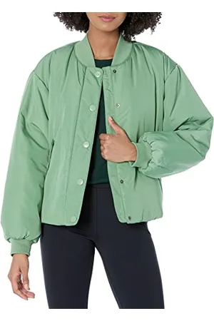 Amazon Damen Gepolsterte, kurz geschnittene Bomberjacke aus recyceltem Polyester in lockerer Passform (in Übergröße erhältlich) (Früher Amazon Aware), , 6XL Große Größen
