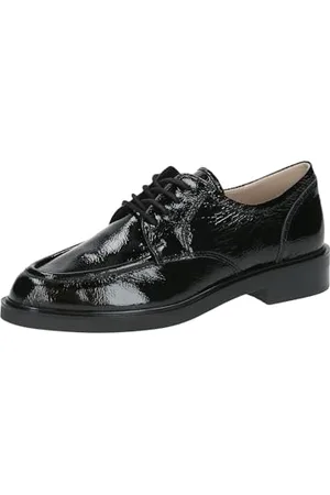 Caprice Damen Schnürschuhe aus Leder Elegant, Schwarz , 40 EU