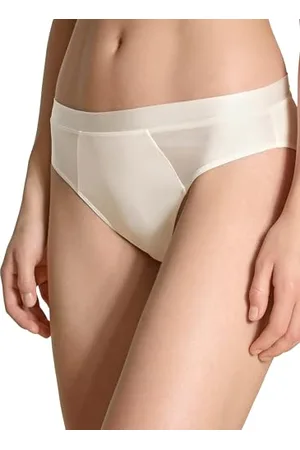 Calida Cate Slip Damen, mit Satin-Blende, besonders weich, femininer Look