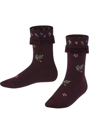 Falke Unisex Kinder Socken Country Flower K SO Baumwolle Wolle gemustert 1 Paar, , 39-42