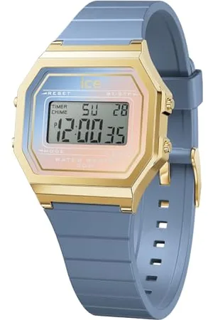 Ice-Watch Ice Digit Retro Blue Majestic - Blaue Damenuhr mit Plastikarmband - 022717 (Small)