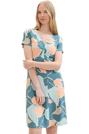 TOM TAILOR Damen Stretch Jersey Kleid , abstract flower print, 36
